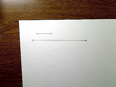 長い線と短い線
